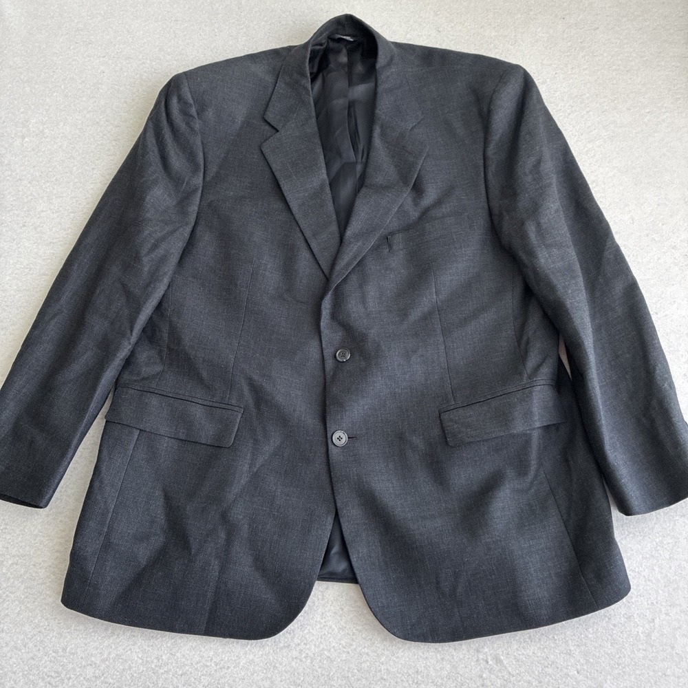 Vintage Brooks Brothers 346 Navy Blue Blazer Silk Linen Wool 46R Preppy Textured